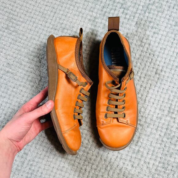 Camper Shoes - CAMPER Men's Orange Leather PEU Cami Walking Shoe Womens 10, Mens 8